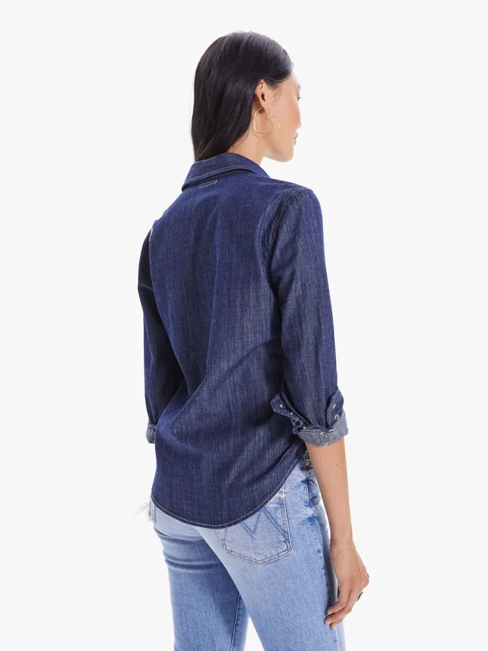 Women Shirts Mother Denim The Honey Dark Blue