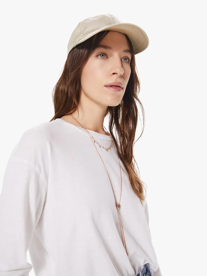 Women Shirts Mother Denim The LS Slouchy Cut Off White