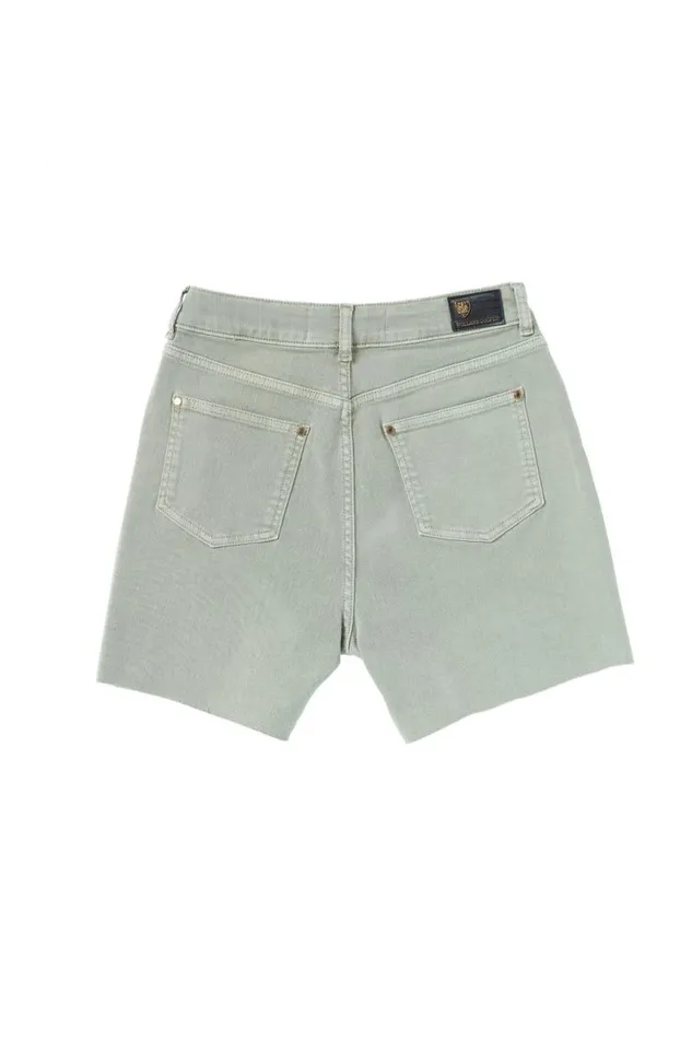 Women Shorts Holland Cooper High Rise Denim Short Sage Women Shorts Holland Cooper High Rise Denim Short Sage