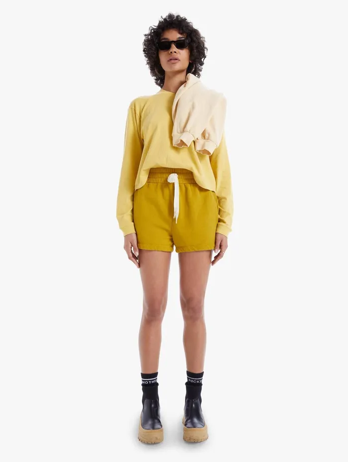 Women Shorts Mother Denim The Knock Out Short Short Lightpastel Yellow
