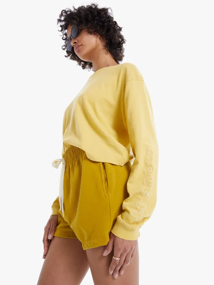 Women Shorts Mother Denim The Knock Out Short Short Lightpastel Yellow