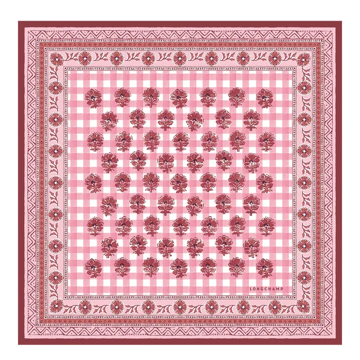 Women Silk Scarves Longchamp The Bucolic Escapade Silk scarf 50 Blush