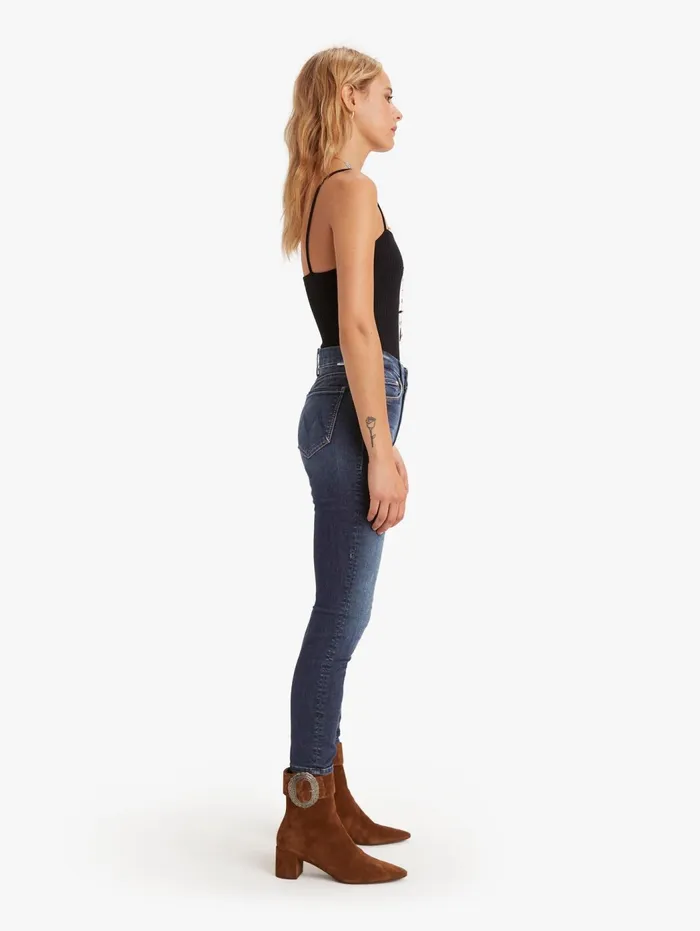 Women Skinny Mother Denim The Looker Crop Blue