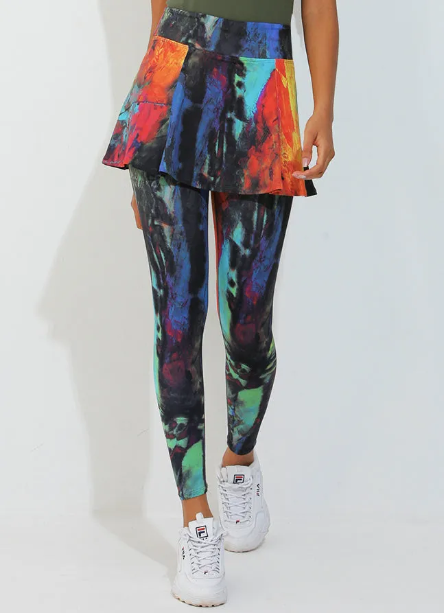 Women Skirted Legging Pied Dona Jo Skirted Leggings and Capris