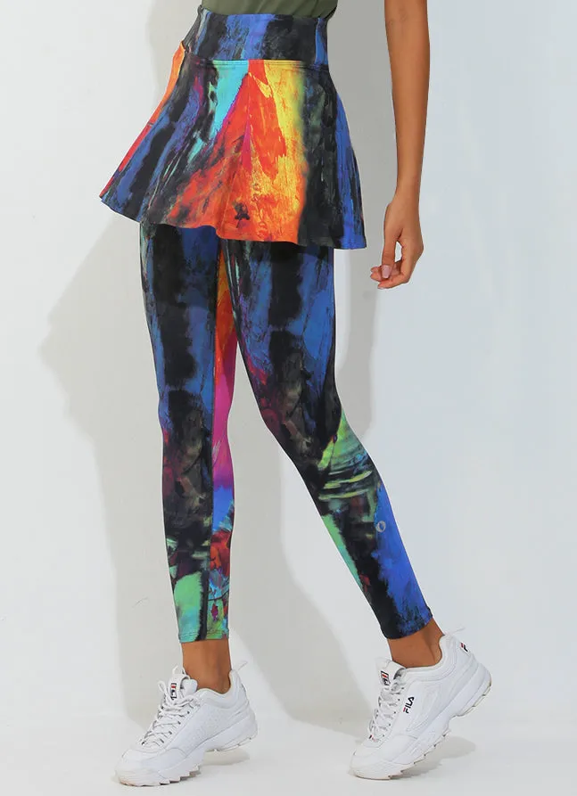 Women Skirted Legging Pied Dona Jo Skirted Leggings and Capris