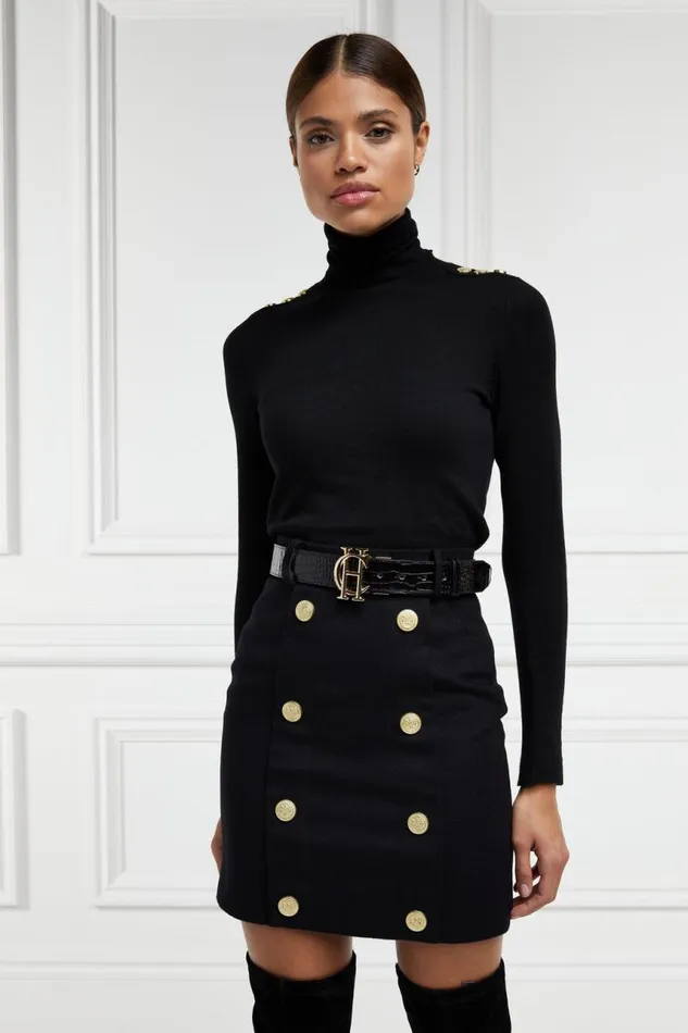 Women Skirts Holland Cooper Knightsbridge Skirt Soft Black Women Skirts Holland Cooper Knightsbridge Skirt Soft Black