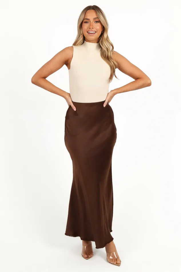 Women Skirts Petal and Pup Kora Midi Skirt Brown