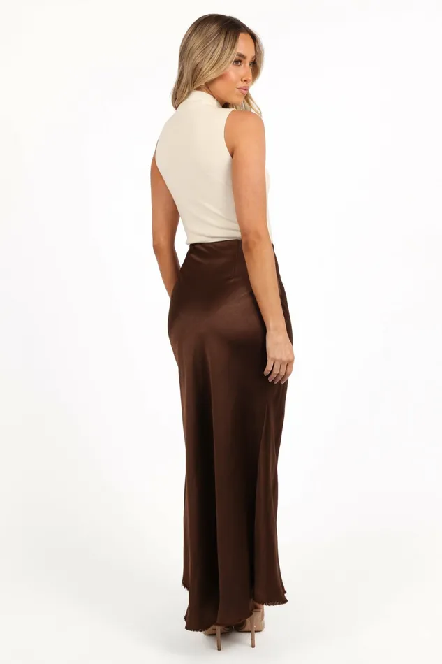 Women Skirts Petal and Pup Kora Midi Skirt Brown