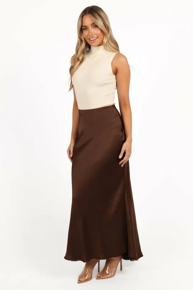 Women Skirts Petal and Pup Kora Midi Skirt Brown