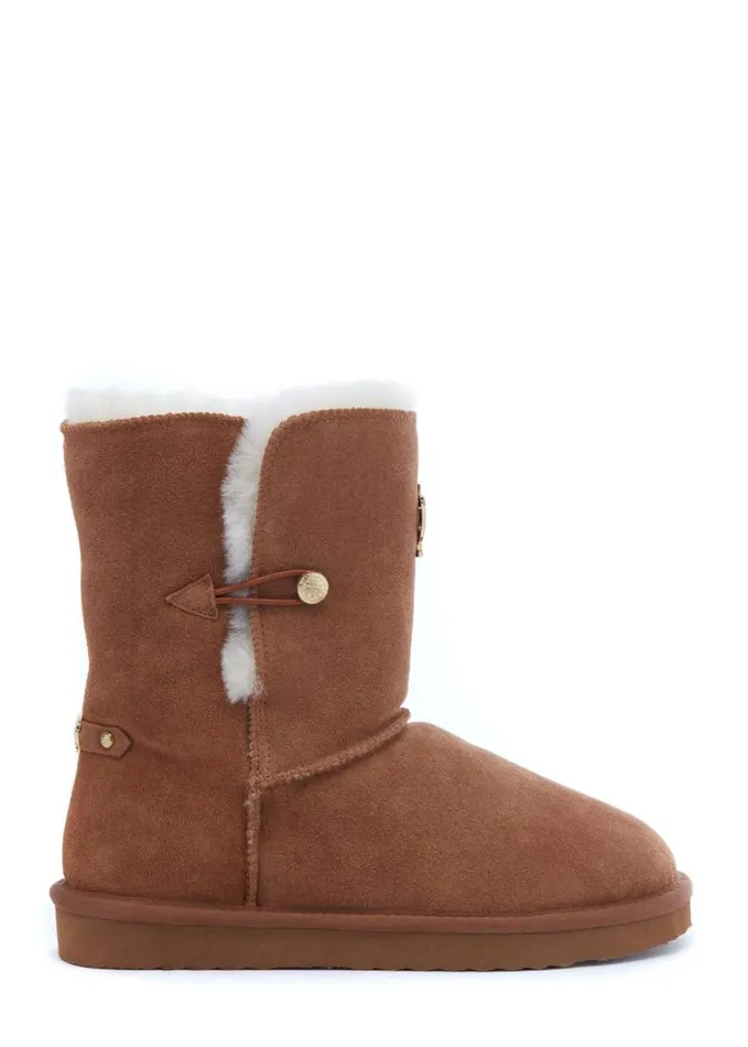 Women Sleepwear Holland Cooper HC Shearling Boot Tan
