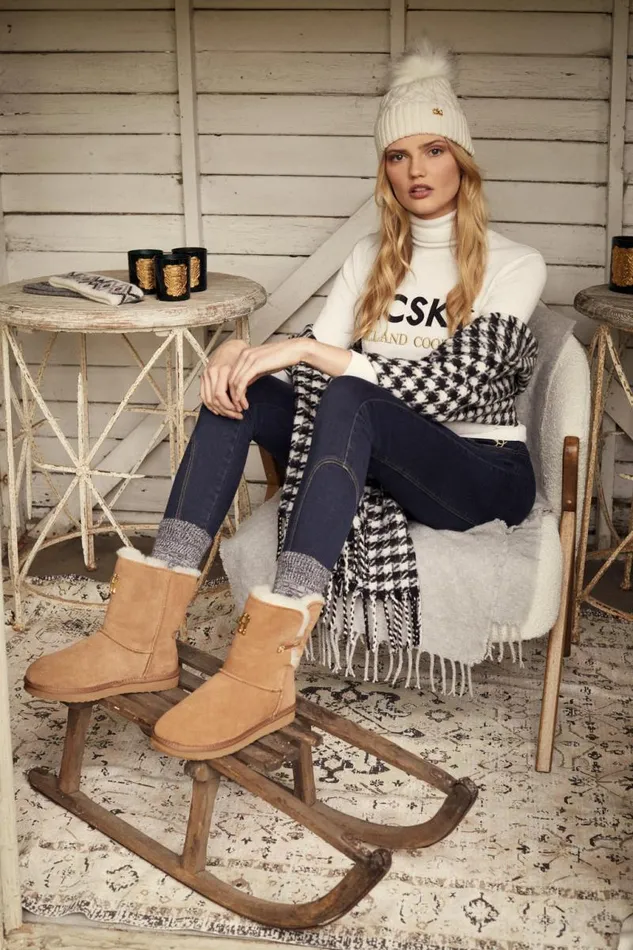 Women Sleepwear Holland Cooper HC Shearling Boot Tan Women Sleepwear Holland Cooper HC Shearling Boot Tan