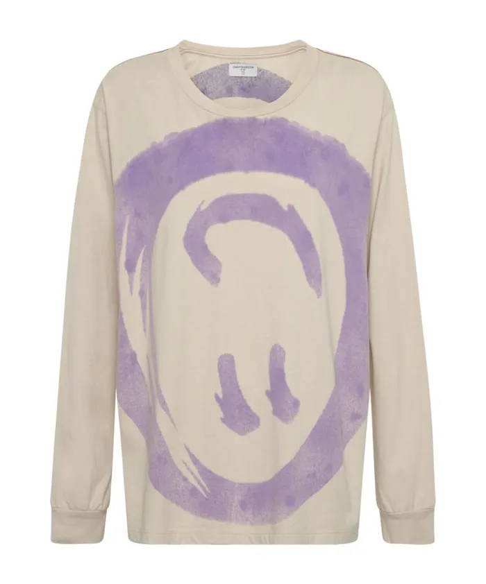 Women SMILEY VIOLET LONG SLEEVE TEE One Teaspoon Tees and Tanks Women SMILEY VIOLET LONG SLEEVE TEE One Teaspoon Tees and Tanks