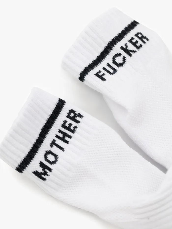 Women SocksLaces Mother Denim Baby Steps Ankle White
