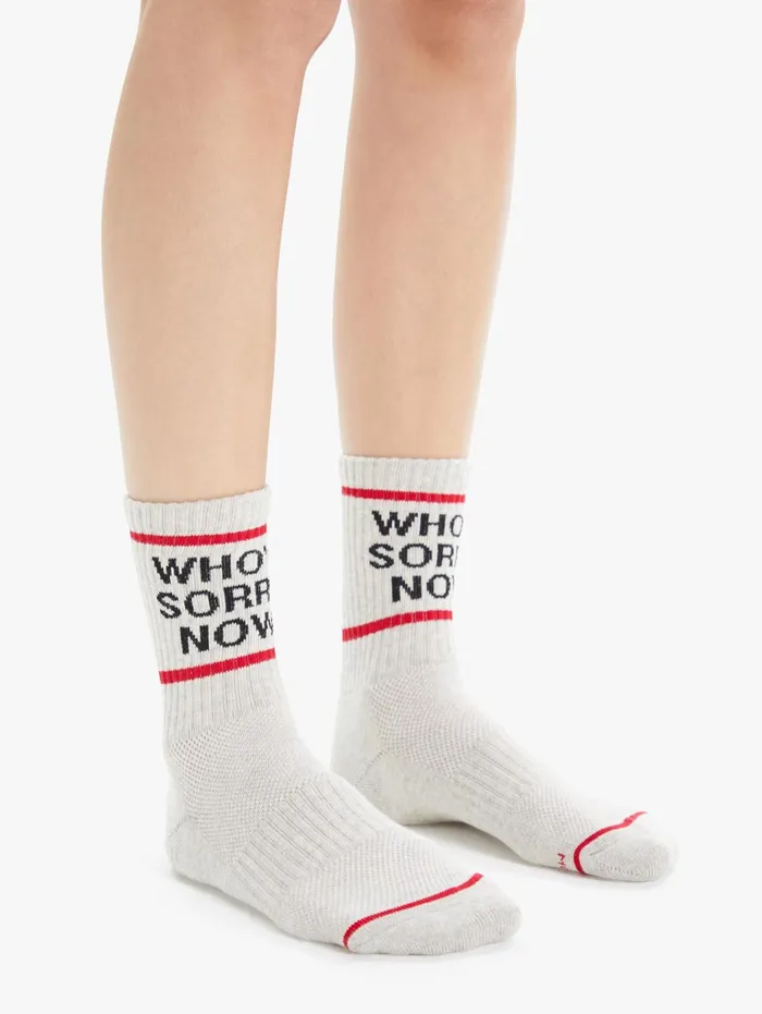 Women SocksLaces Mother Denim Baby Steps Black