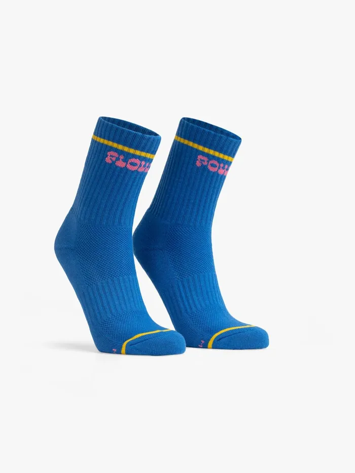 Women SocksLaces Mother Denim Baby Steps Blue