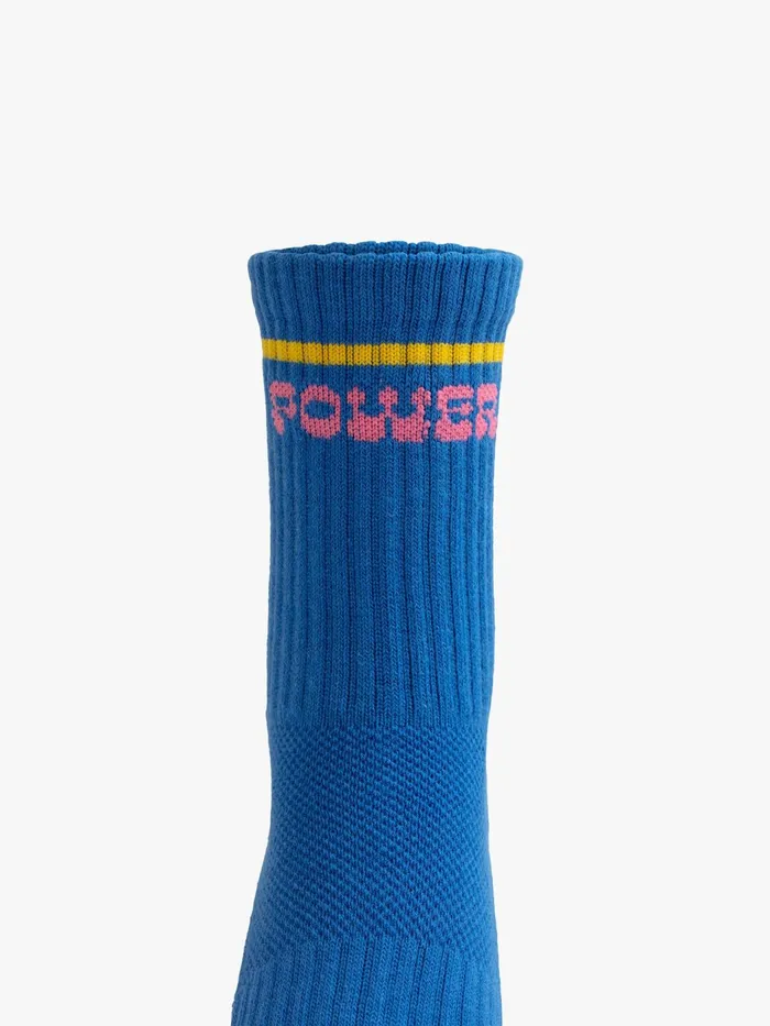 Women SocksLaces Mother Denim Baby Steps Blue