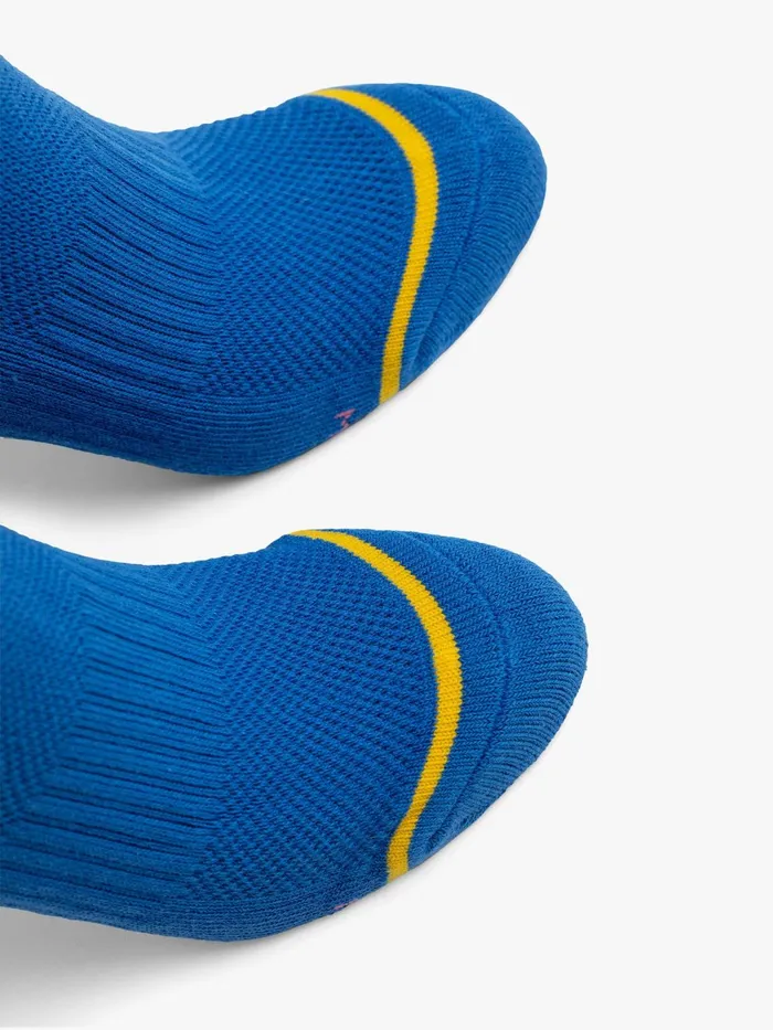 Women SocksLaces Mother Denim Baby Steps Blue