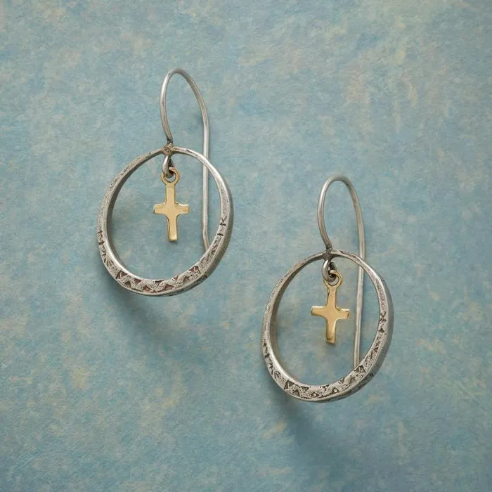 Women Southwest Crossing Hoop Earrings Sundance Catalog Earrings