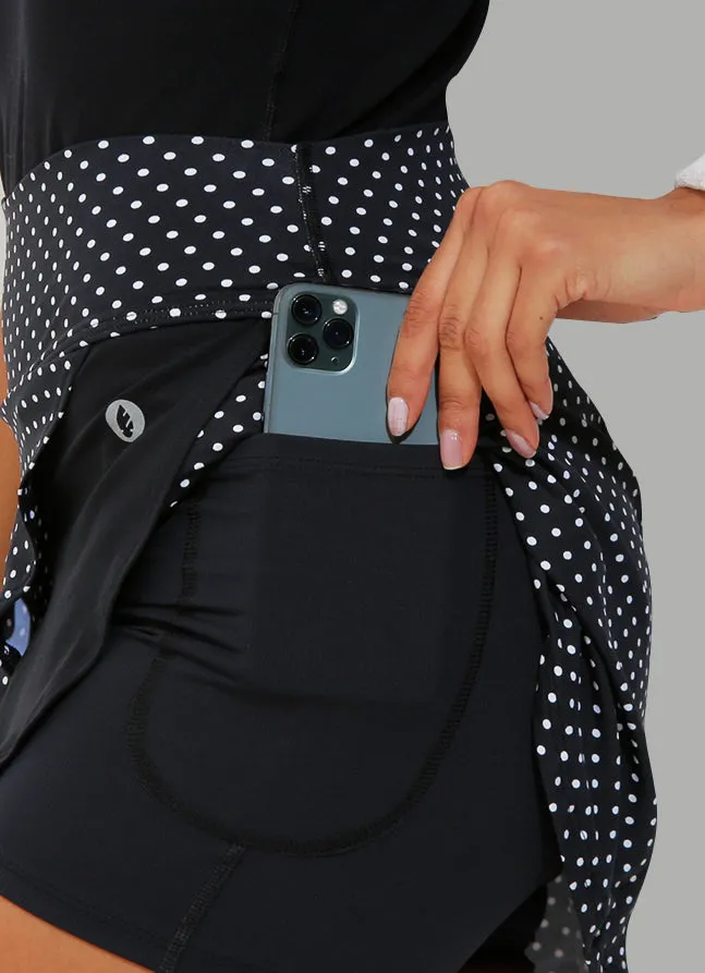 Women Spin Skirt Skort 145034 Blackpolkadotblk Dona Jo Spin Skirt 145034