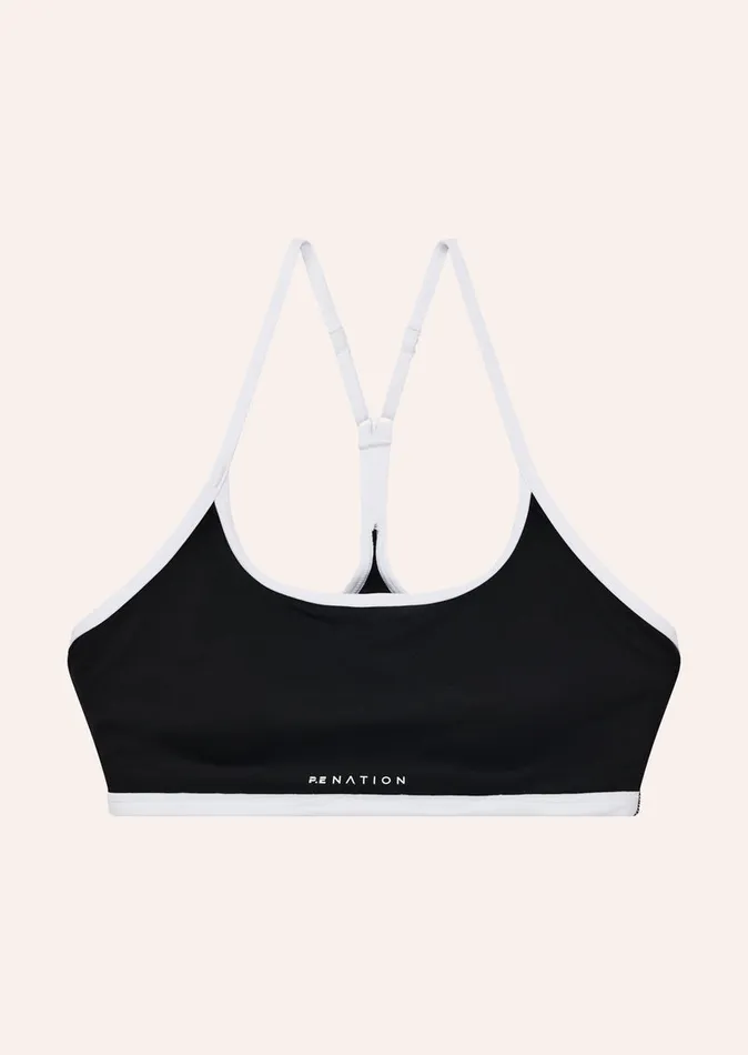Women StudioSoft PE Nation FUNDAMENTAL SPORTS BRA IN BLACK