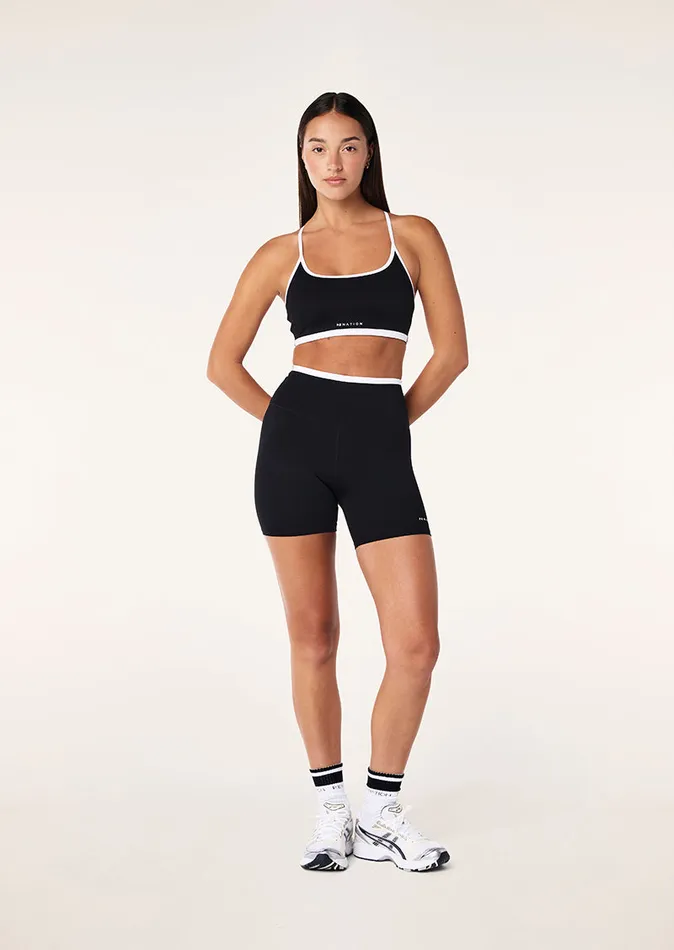 Women StudioSoft PE Nation FUNDAMENTAL SPORTS BRA IN BLACK