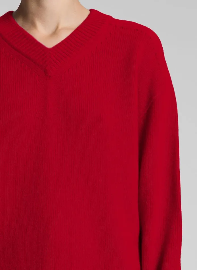 Women Sweaters ALC Calven Cashmere V Neck Sweater Really Red