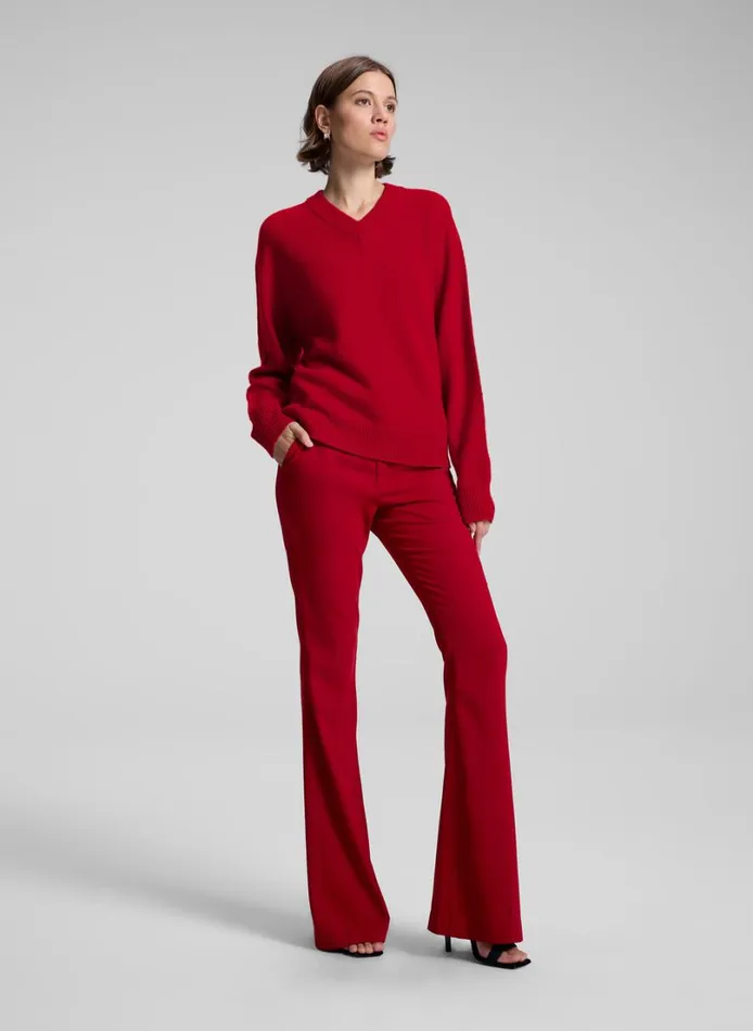 Women Sweaters ALC Calven Cashmere V Neck Sweater Really Red