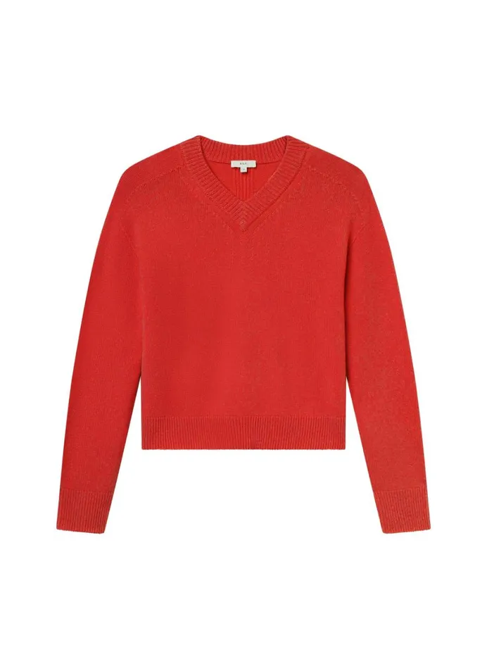 Women Sweaters ALC Calven Cashmere V Neck Sweater Really Red