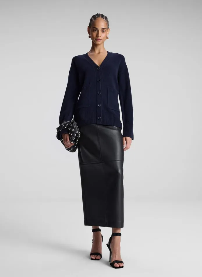 Women Sweaters ALC Emory Cashmere Cardigan Navy