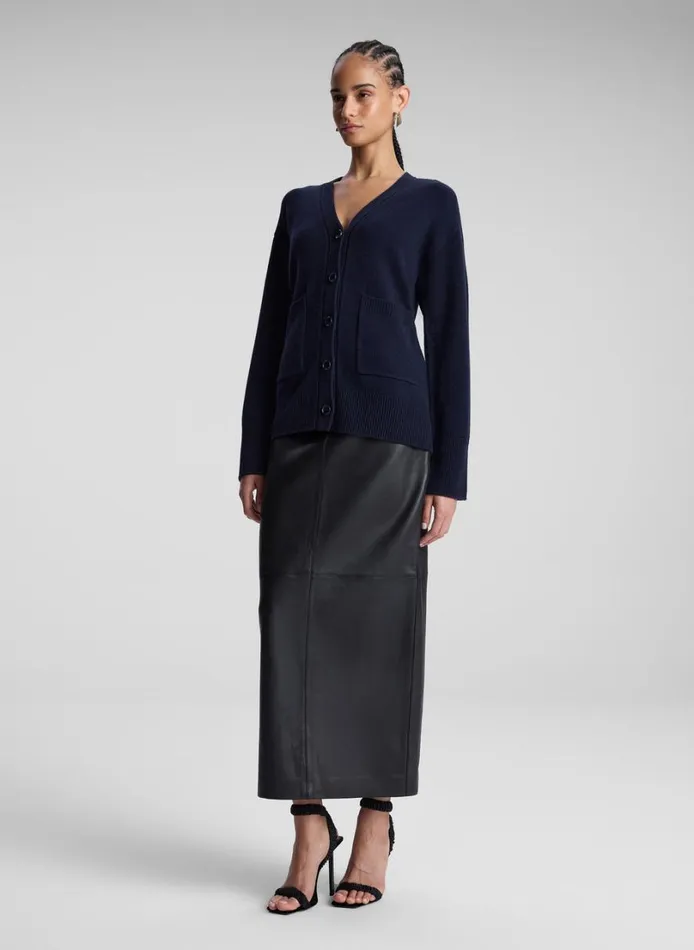 Women Sweaters ALC Emory Cashmere Cardigan Navy