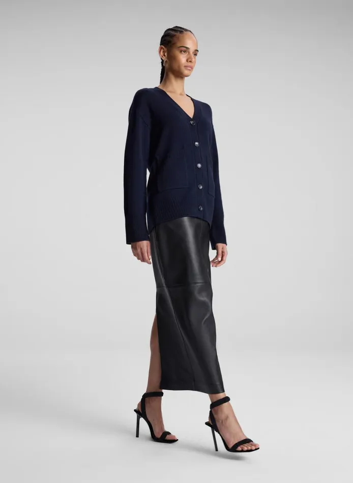 Women Sweaters ALC Emory Cashmere Cardigan Navy