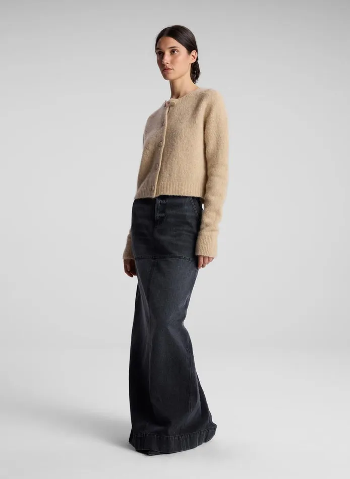 Women Sweaters ALC Lainie Alpaca Cardigan Dark Taupe