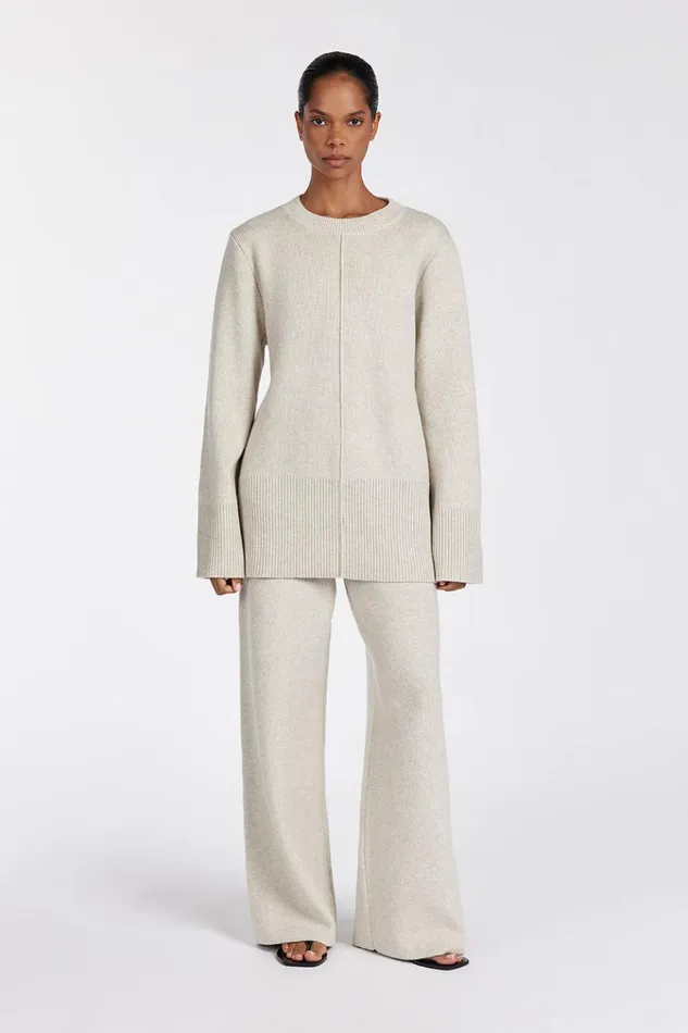Women Sweaters DISSH CLEMENCE OAT MARLE KNIT JUMPER