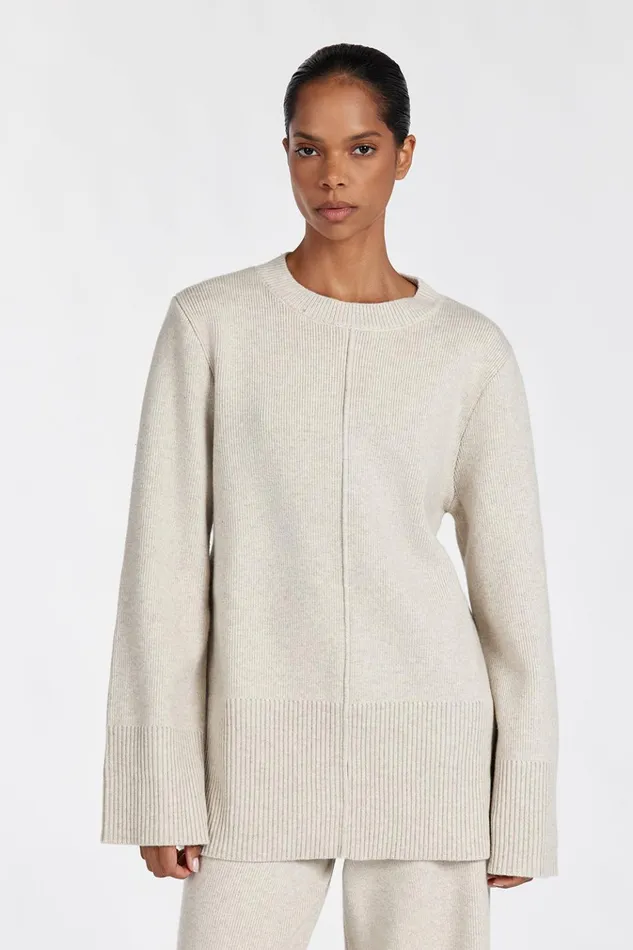 Women Sweaters DISSH CLEMENCE OAT MARLE KNIT JUMPER