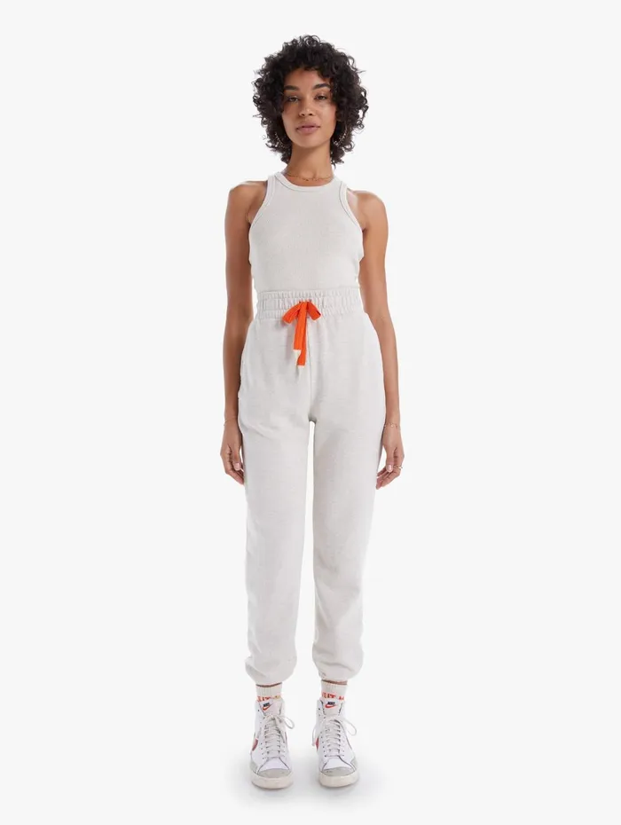 Women Sweatpants Mother Denim The Knock Out Ankle Lightpastel Brown