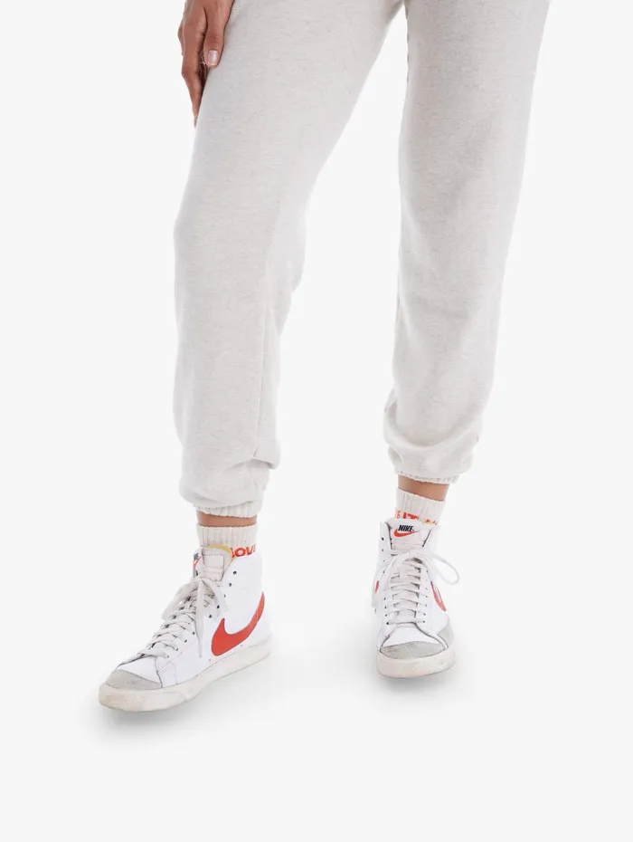Women Sweatpants Mother Denim The Knock Out Ankle Lightpastel Brown