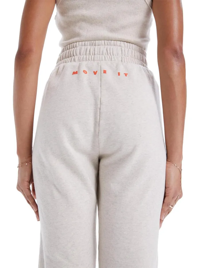 Women Sweatpants Mother Denim The Knock Out Ankle Lightpastel Brown