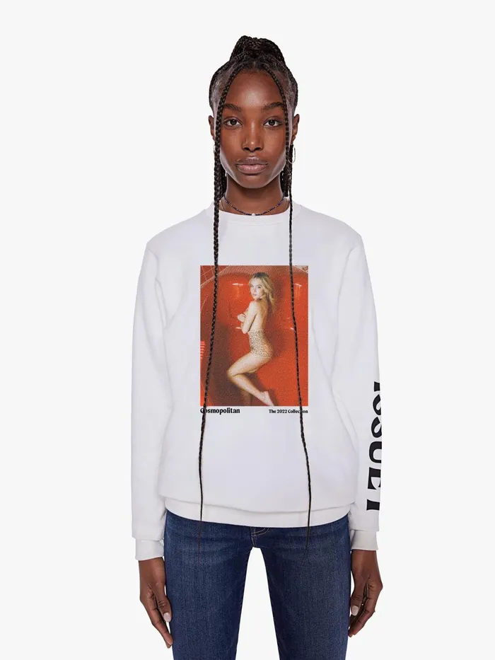 Women Sweatshirts Mother Denim The Freestyle Unisex Lounger White