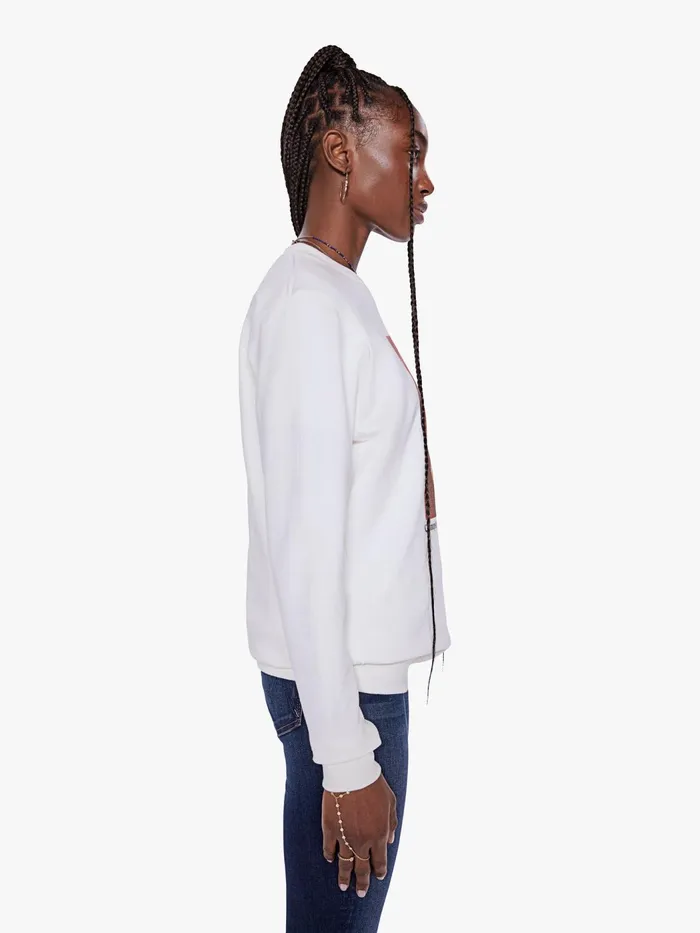Women Sweatshirts Mother Denim The Freestyle Unisex Lounger White