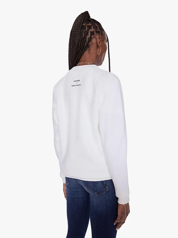 Women Sweatshirts Mother Denim The Freestyle Unisex Lounger White