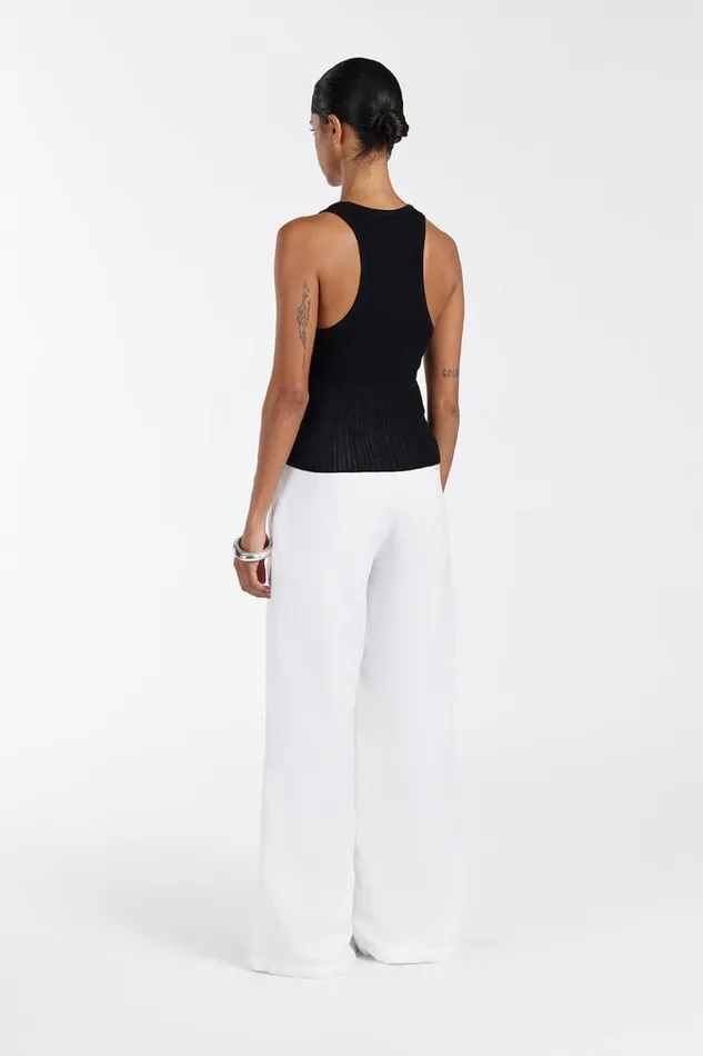 Women Tanks DISSH ALMA BLACK TEXTURED SCOOP KNIT TANK