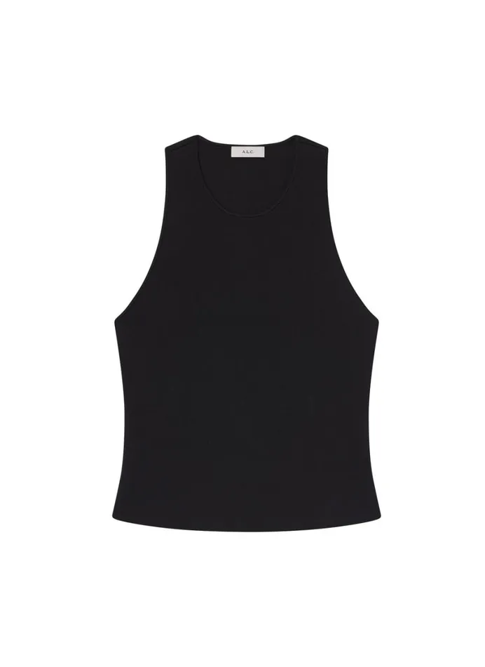 Women Tees and Tanks ALC Belle Compact Knit Top Black