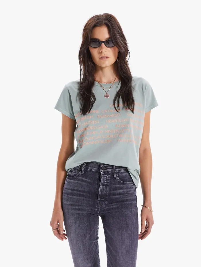 Women Tees Mother Denim The Boxy Goodie Goodie Green