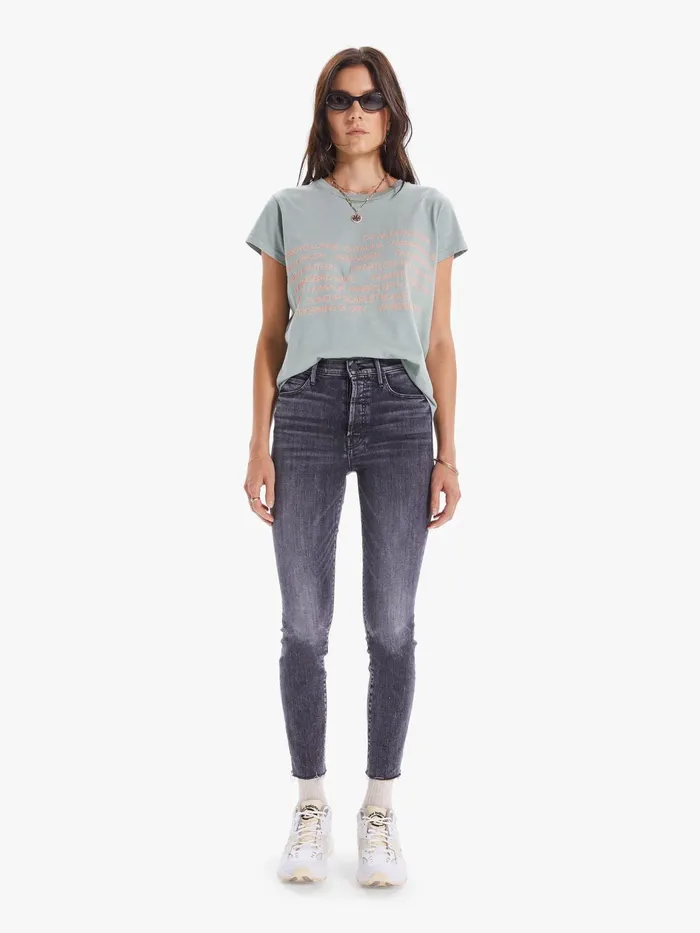 Women Tees Mother Denim The Boxy Goodie Goodie Green