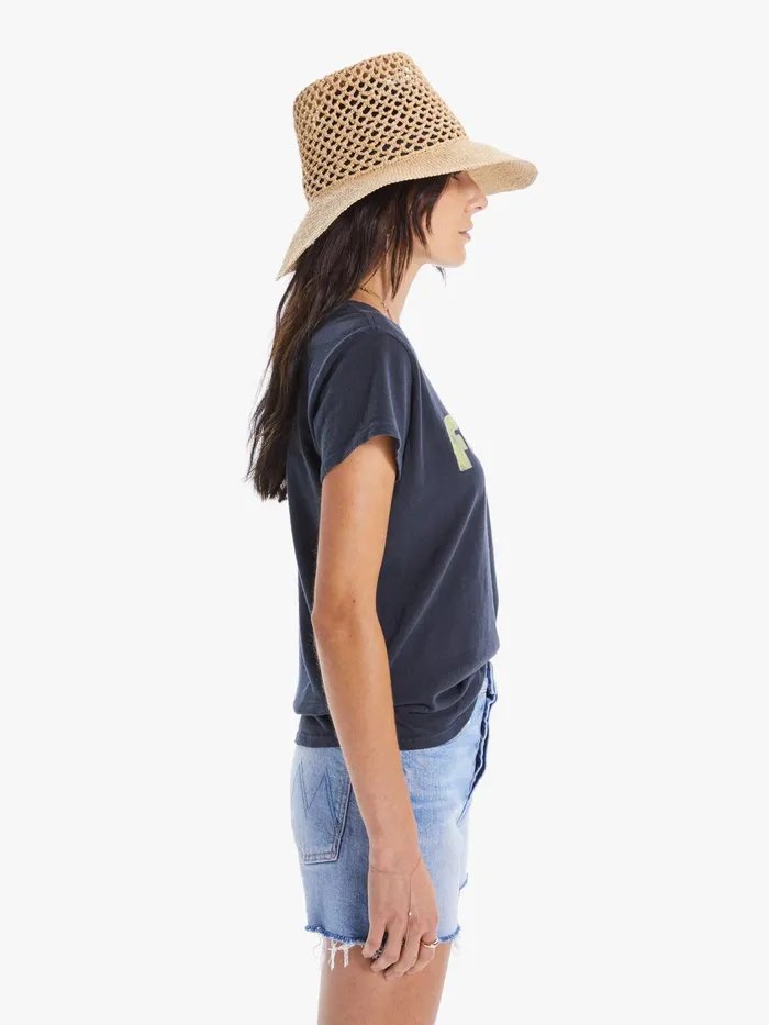 Women Tees Mother Denim The Boxy Goodie Goodie Navy