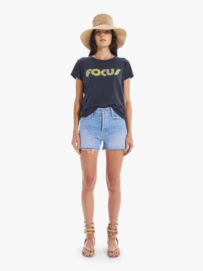 Women Tees Mother Denim The Boxy Goodie Goodie Navy