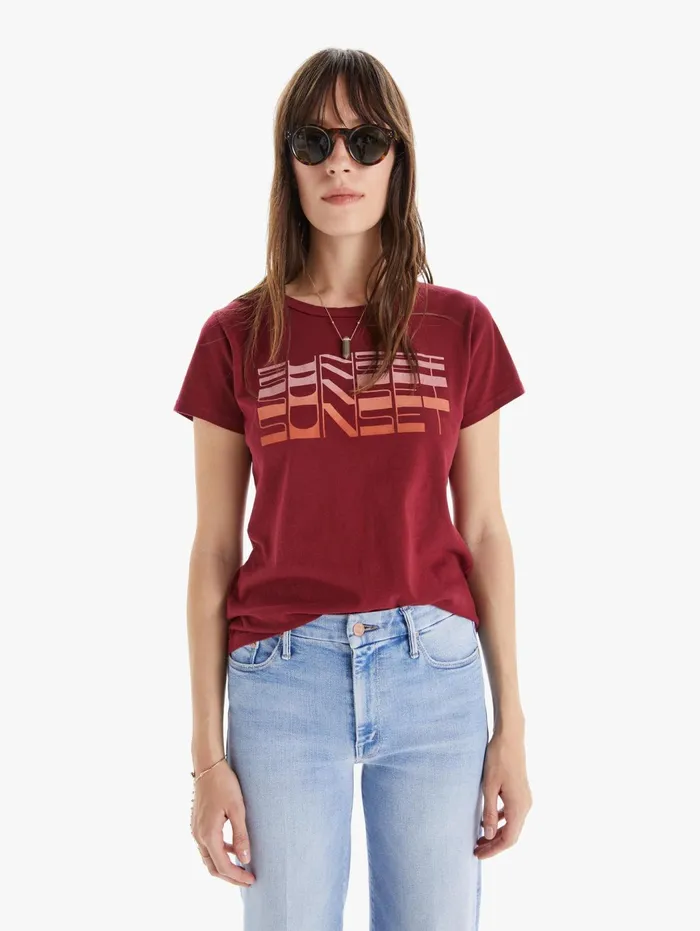 Women Tees Mother Denim The Itty Bitty Goodie Goodie Dark Brown