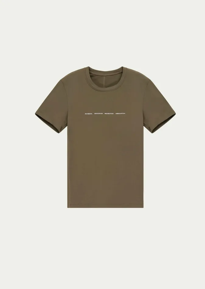 Women Tees PE Nation FOUNDATION SHORT SLEEVE TEE IN KHAKI