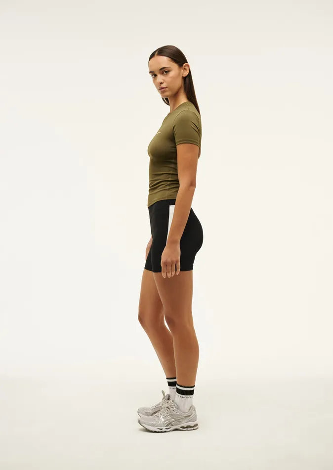 Women Tees PE Nation FOUNDATION SHORT SLEEVE TEE IN KHAKI