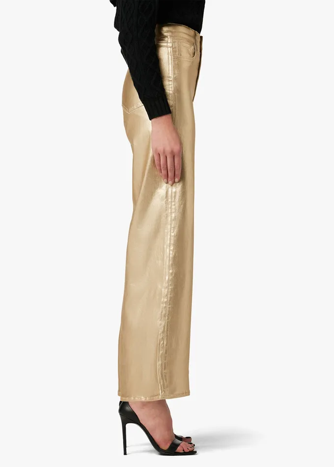 Women THE MIA Gold Foil Wide Leg Joe8217s Jeans